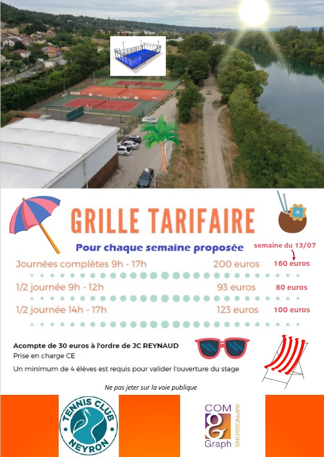 image 2 flyer stage été
